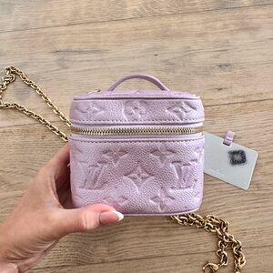 Louis Vuitton Metallic Vanity Bag with Gold Chain